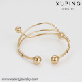 51930 xuping vente chaude indien 18 k or bracelets mode délicat design simple perle plaqué or bijoux bracelet